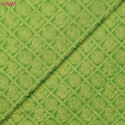 Green Kanchi Silk Fabric