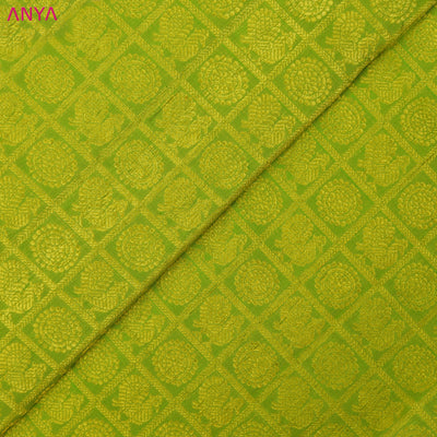 Samaga Green Kanchi Silk Fabric