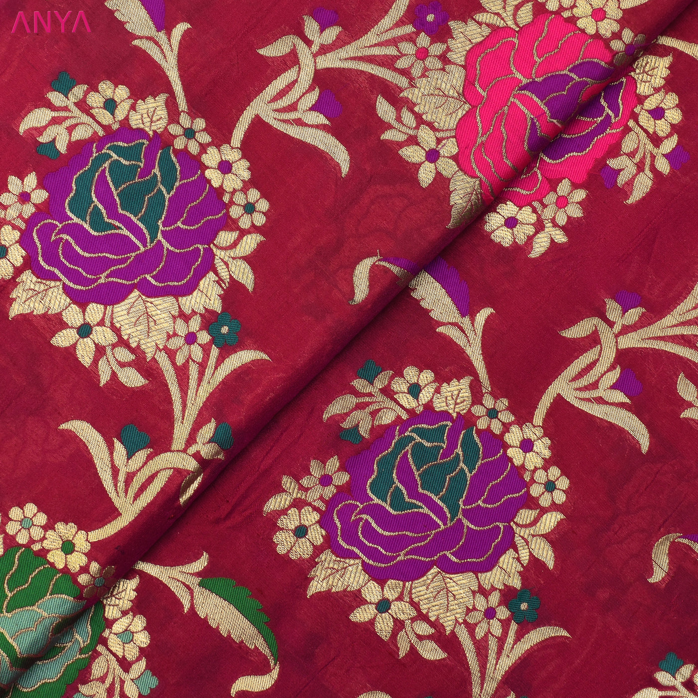 Pink Banarasi SIlk Fabric
