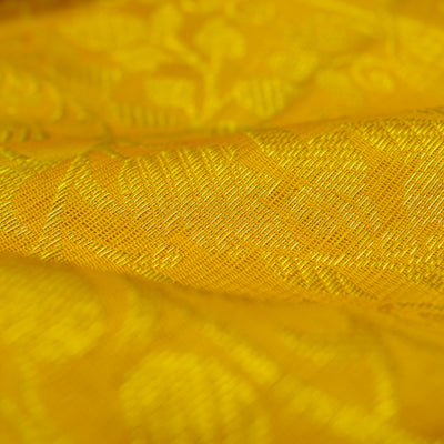 Mustard Organza Silk Fabric