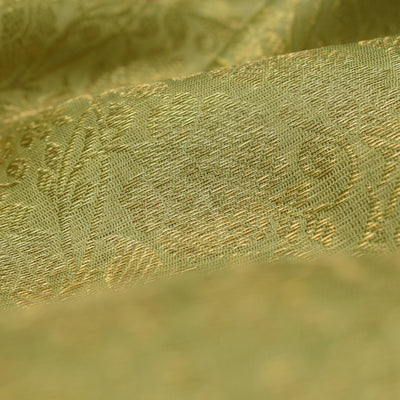 Meganthi Green Organza Silk Fabric