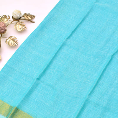 baby-blue-linen-saree-with-blouse