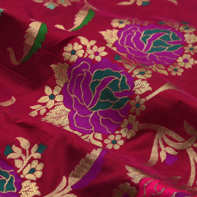 Pink Banarasi SIlk Fabric