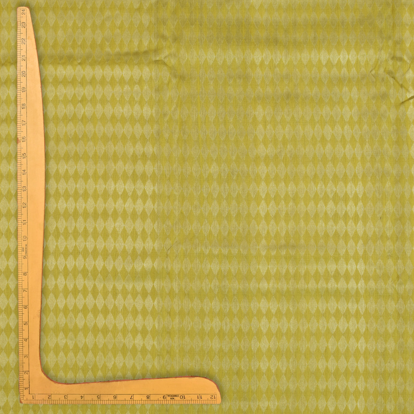 Lemon Yellow Tussar Muga Silk Fabric