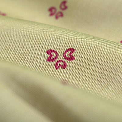 Cream Kanchi Silk Printed Fabric