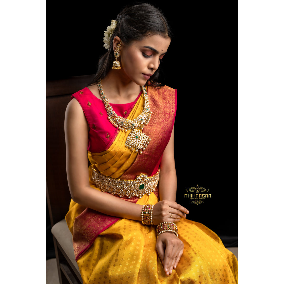 yellow-bridal-kanchi-silk-saree