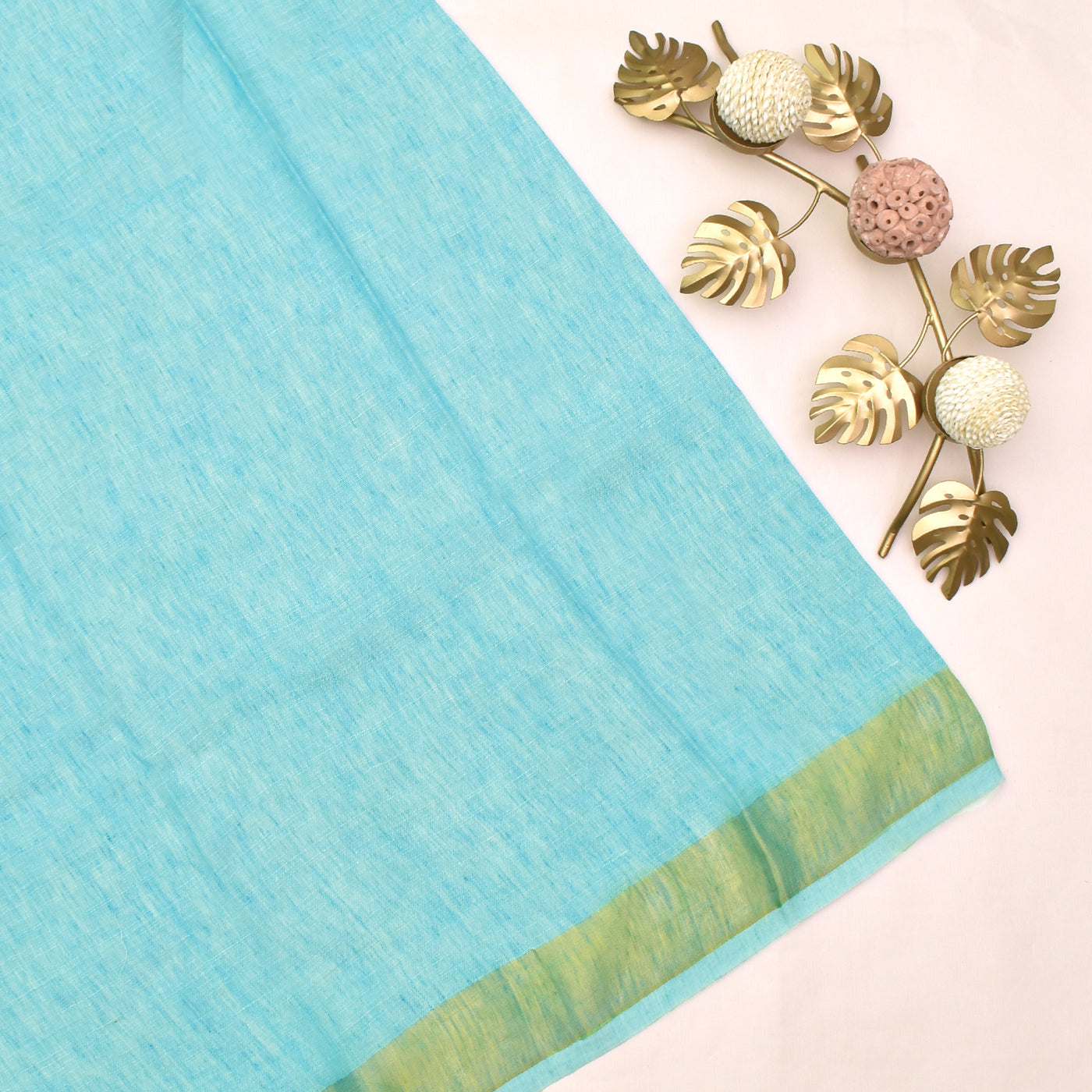 baby-blue-linen-saree-with-blouse