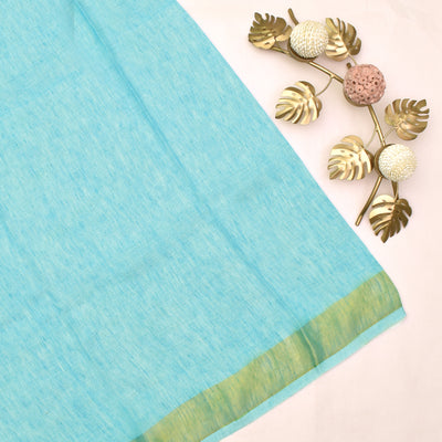 baby-blue-linen-saree-with-blouse