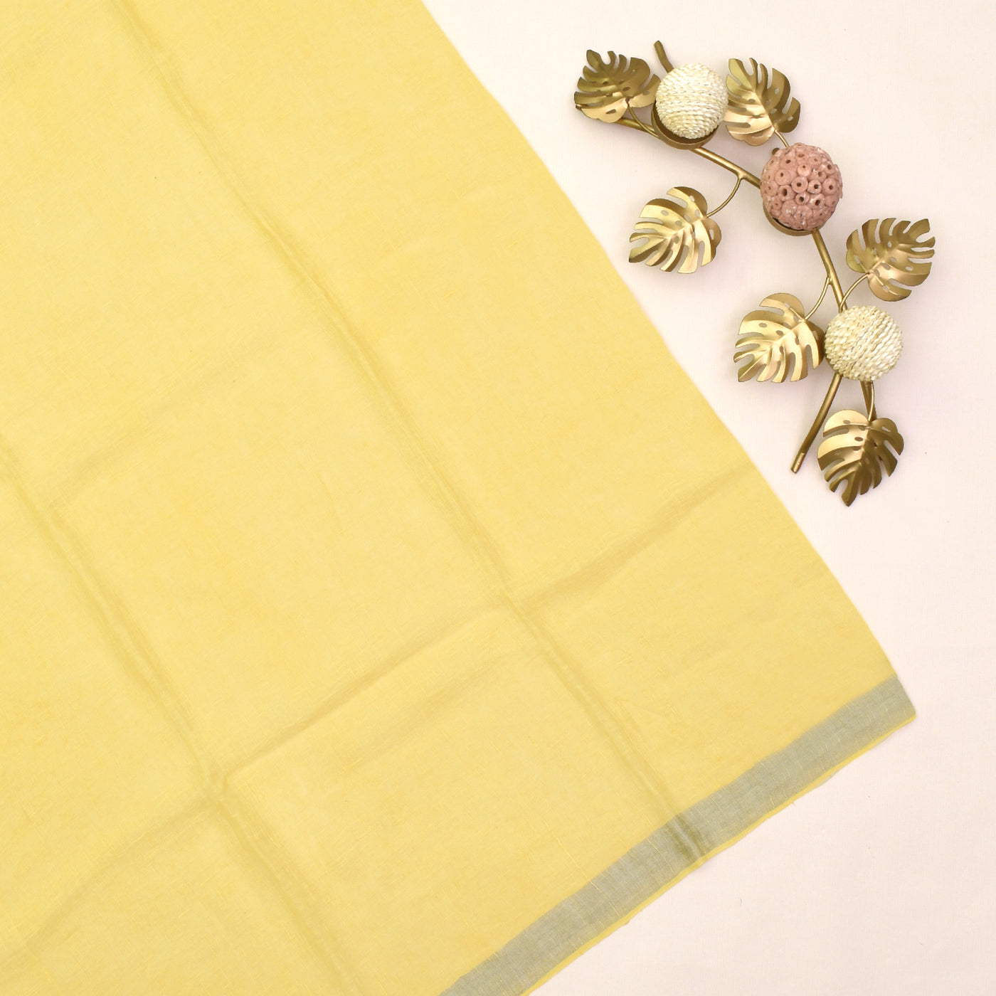 pastel-yellow-linen-saree-with-blouse