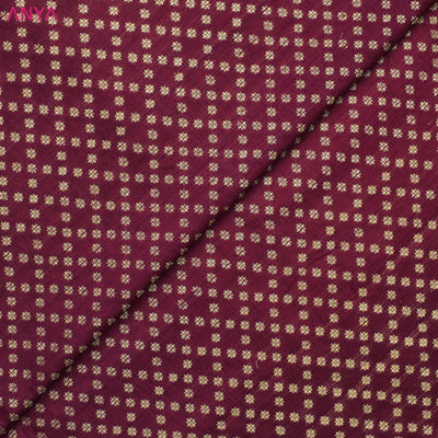 Kanchi Arakku Banarasi Silk Fabric with Small Zari Butta Design