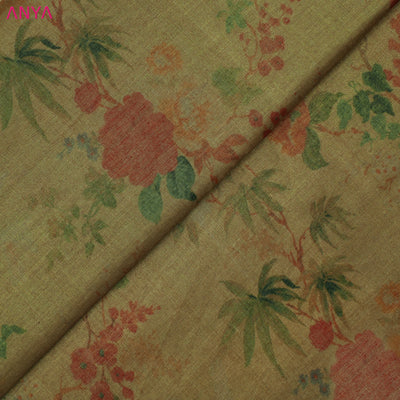 Copper Maheshwari Silk Fabric