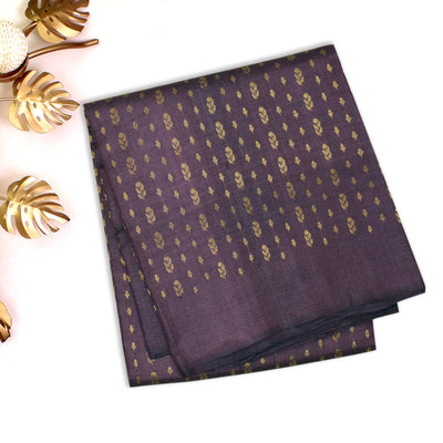 Purple Tussar Silk Saree