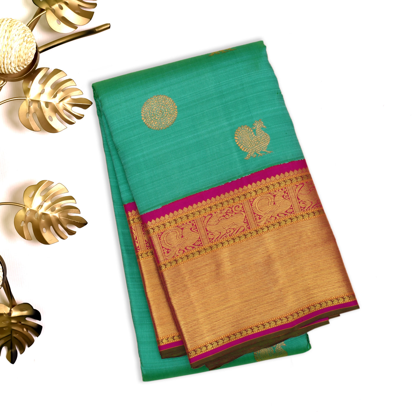 Rexona Kanchipuram Silk Saree with Annam Chakaram Design