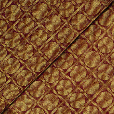 Brown Rudraksham Zari Kattam Kanchi Silk Fabric (4587200938097)