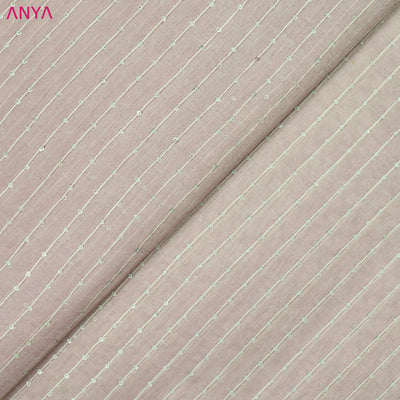 Baby Pink Tussar Sequins Fabric