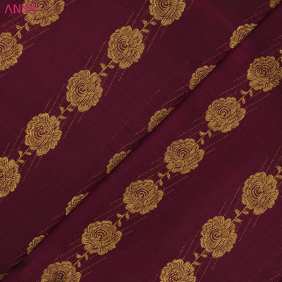 Maroon Kanchi Silk Fabric