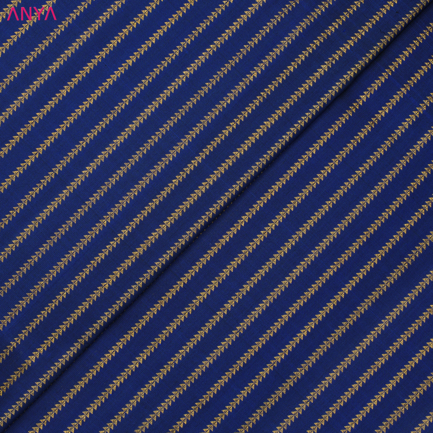 Ms Blue Kanchi Silk Fabric with Kathir Lines Design