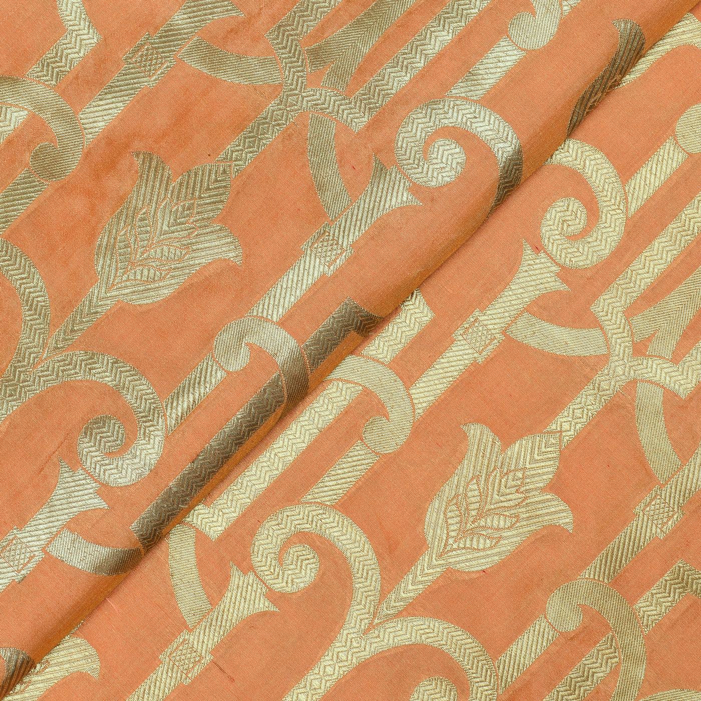 light-orange-gold-zari-banarasi-silk-fabric