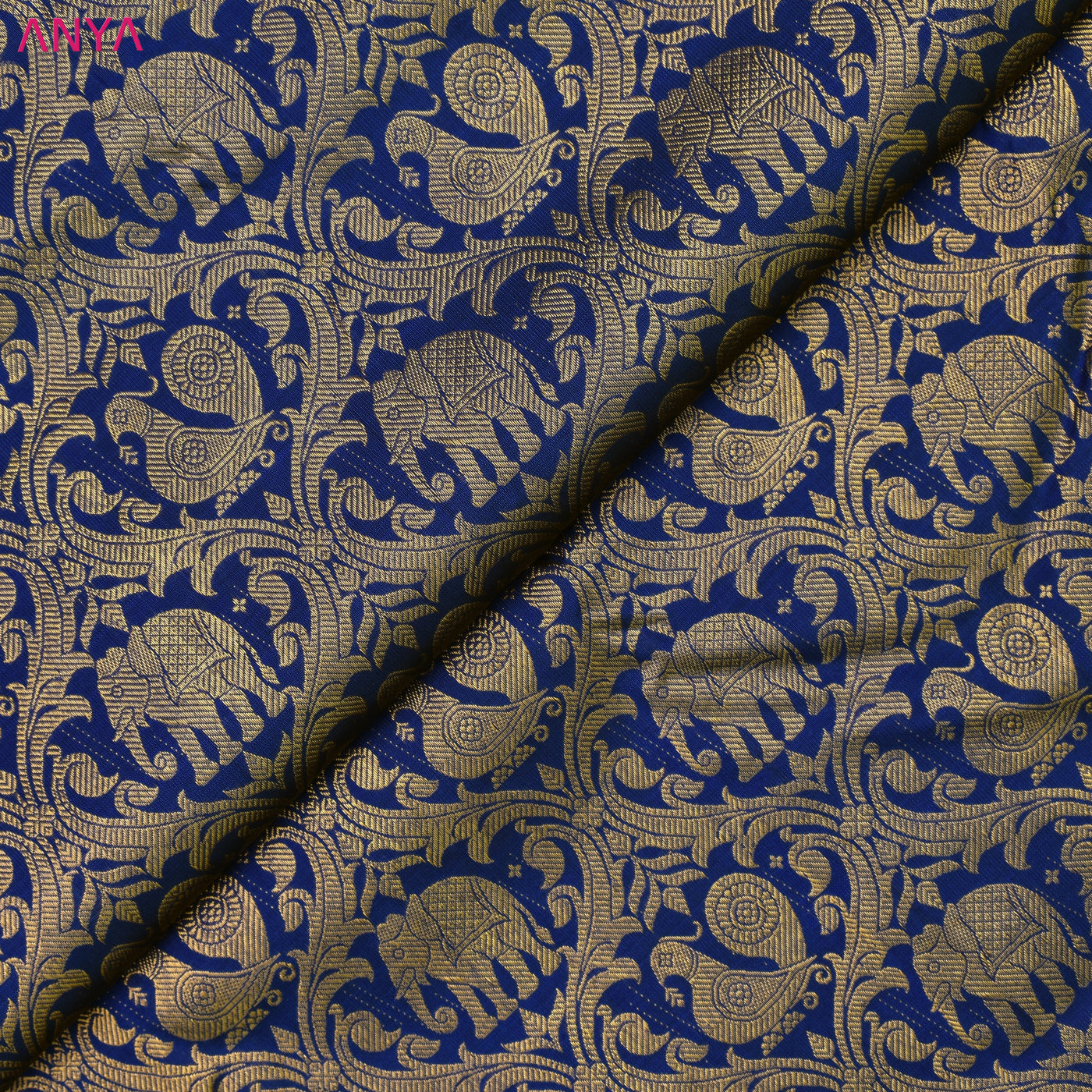 MS Blue Kanchi Silk Fabric