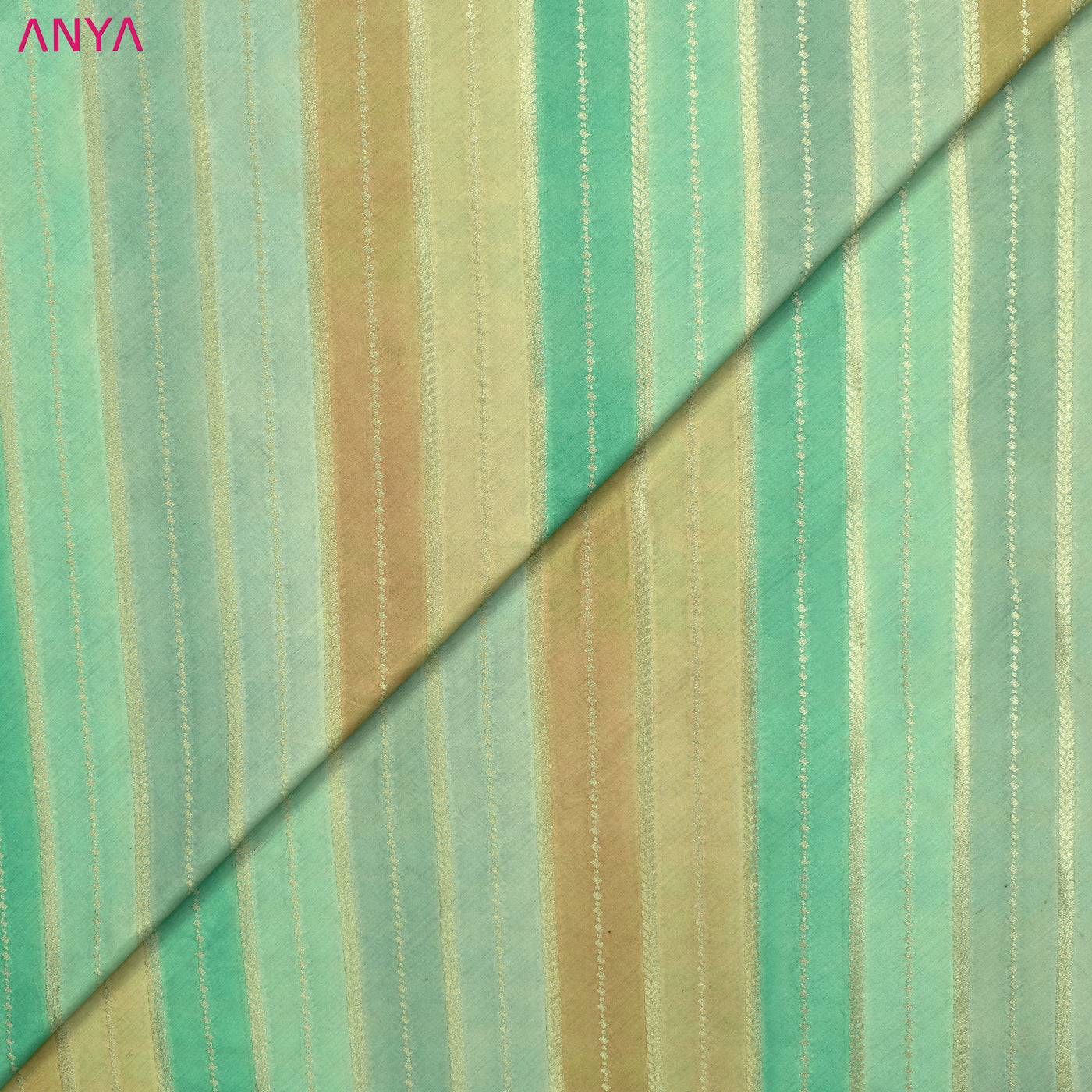 Multi Colour Georgette Banarasi Silk Fabric 