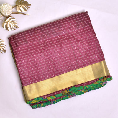 magenta-and-green-frill-saree-with-green-blouse