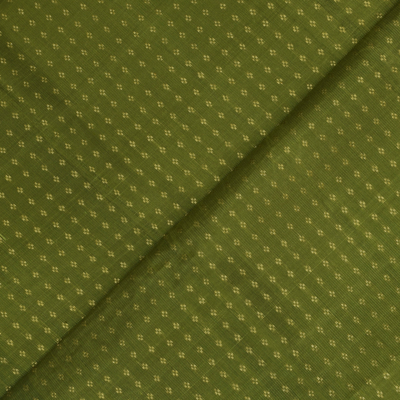 Olive Green Kuligai Kanchi Silk Fabric (4583371538545)