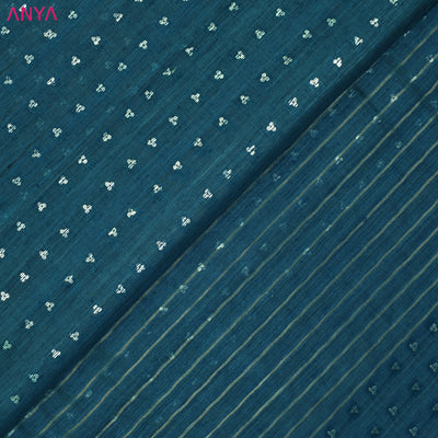 Blue Striped Sequin Fabric