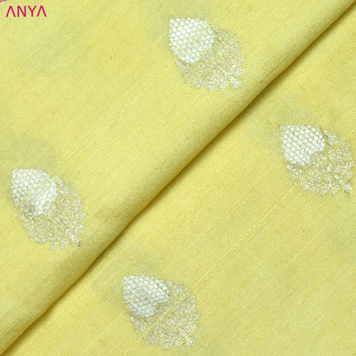 lime-yellow-tussar-raw-silk-fabric