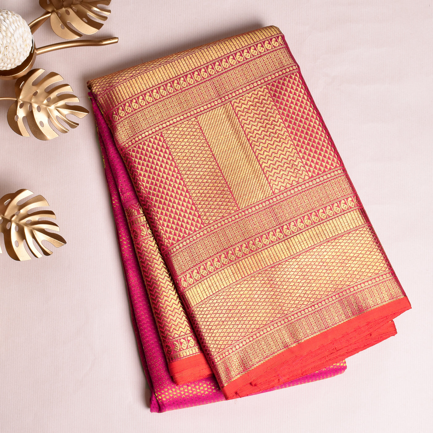 pink-kanchi-silk-saree-with-orange-blouse