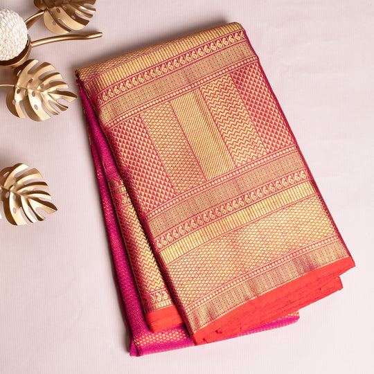 PINK COLOUR HANDWOVEN SAREE - AVANTHIKA