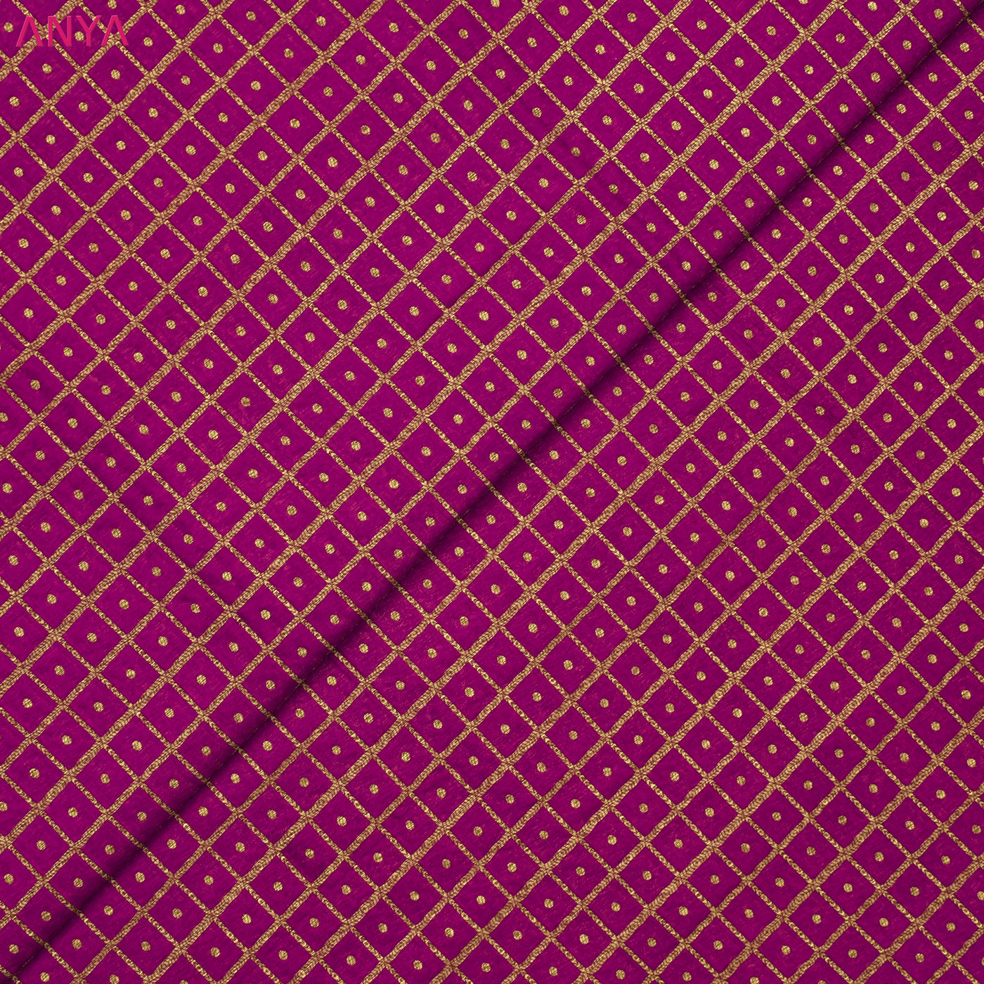 Arakku Pink Banarasi Silk Fabric with Kattam Butta Design