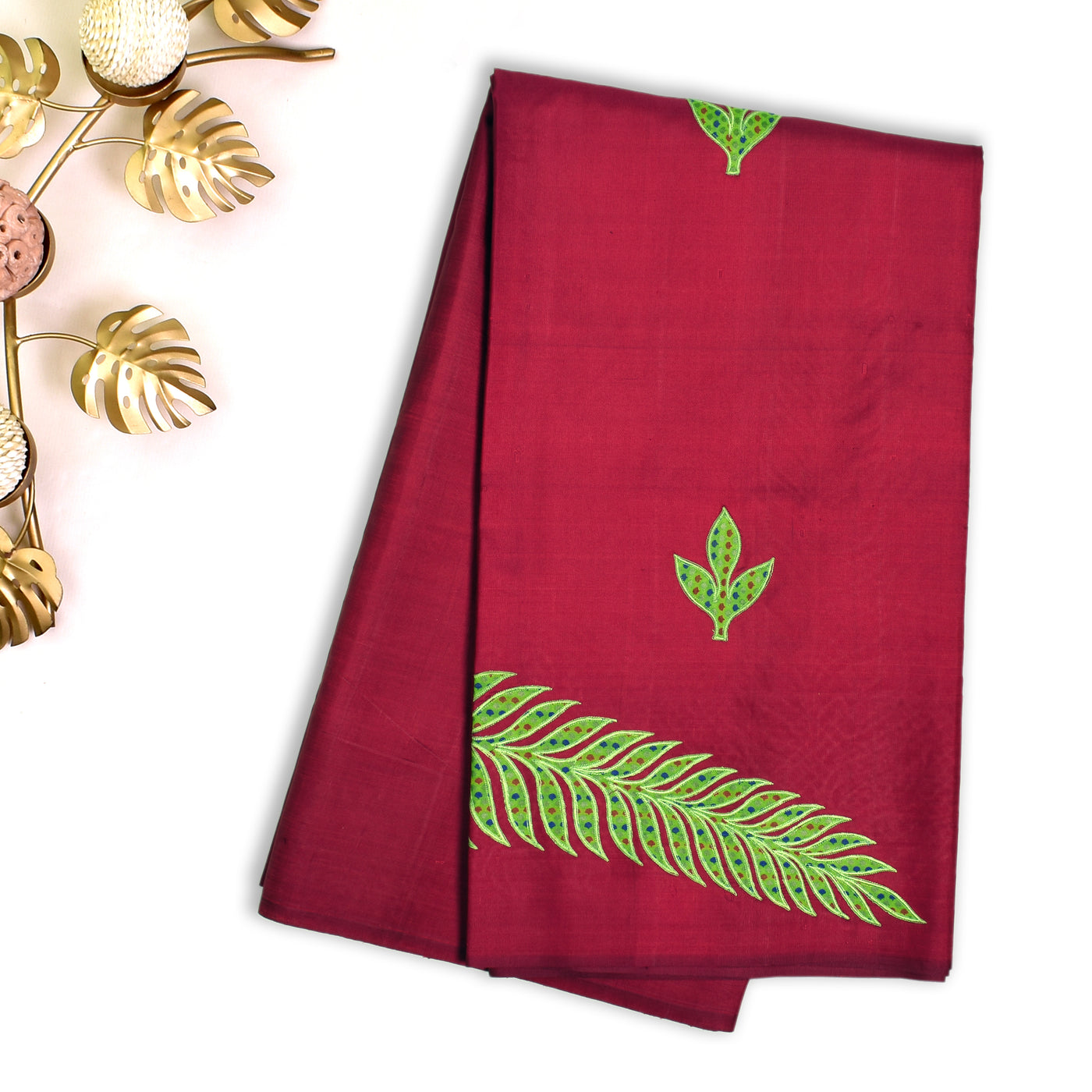 Red Embroidery Saree