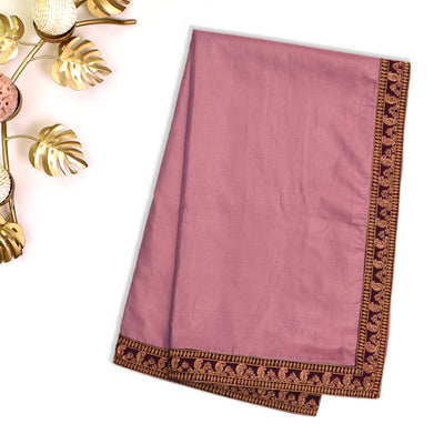 Onion Pink Kanchipuram Silk Saree