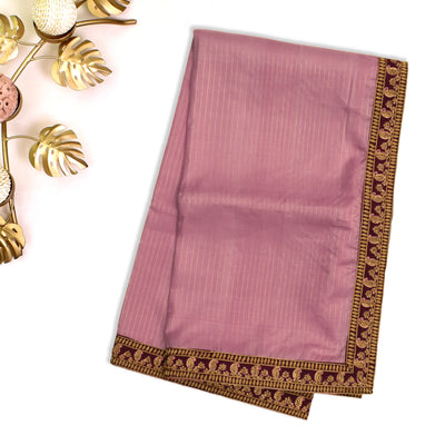 Onion Pink Kanchipuram Silk Saree