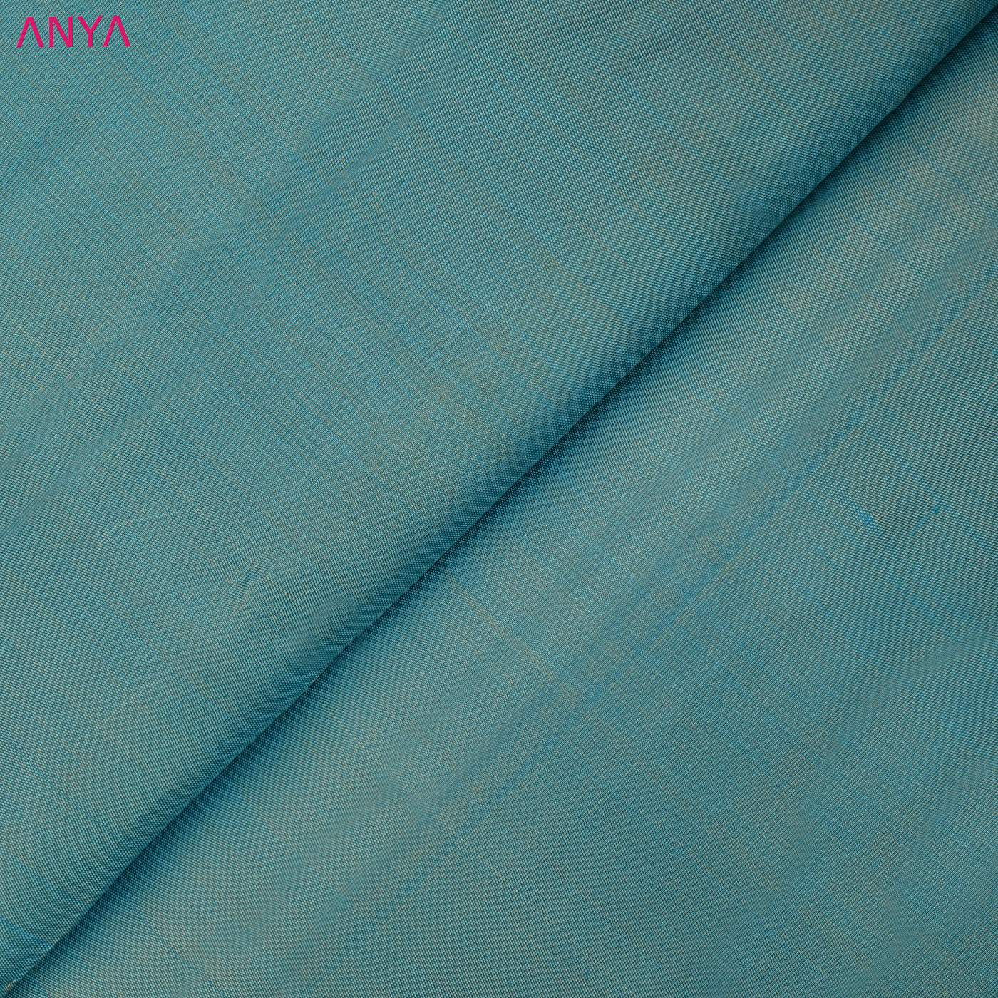 Baby Blue with White Kanchi Silk Fabric