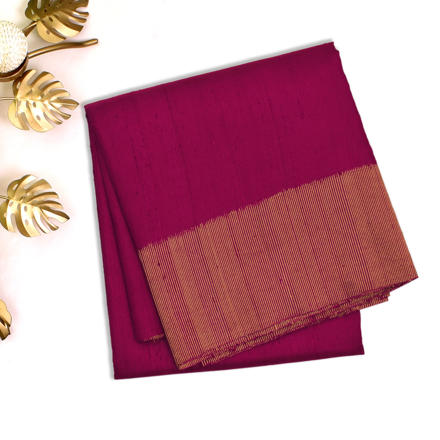 Rani Arakku Tussar Silk Saree