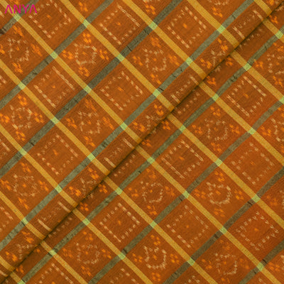 Honey Ikkat Silk Fabric