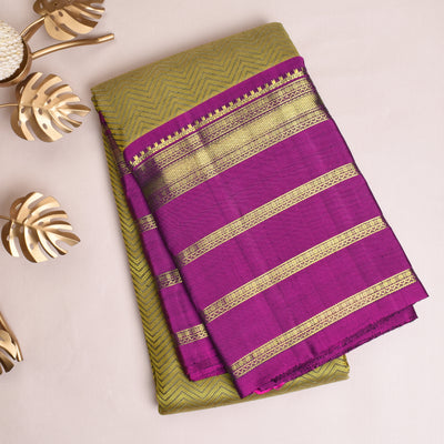 goldish-grey-kanchi-silk-saree-with-purple-blouse
