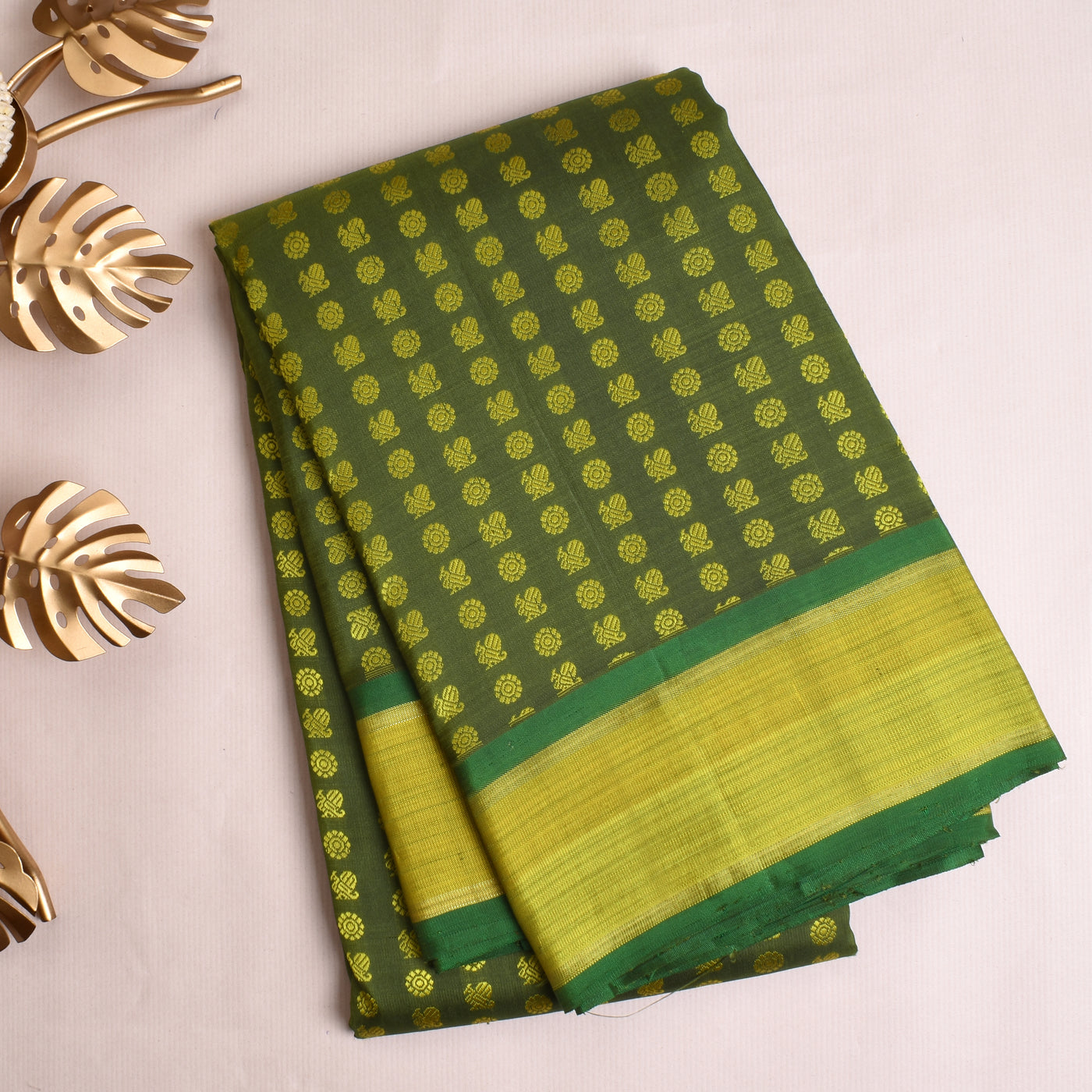 olive-green-kanchi-silk-saree-with-blouse