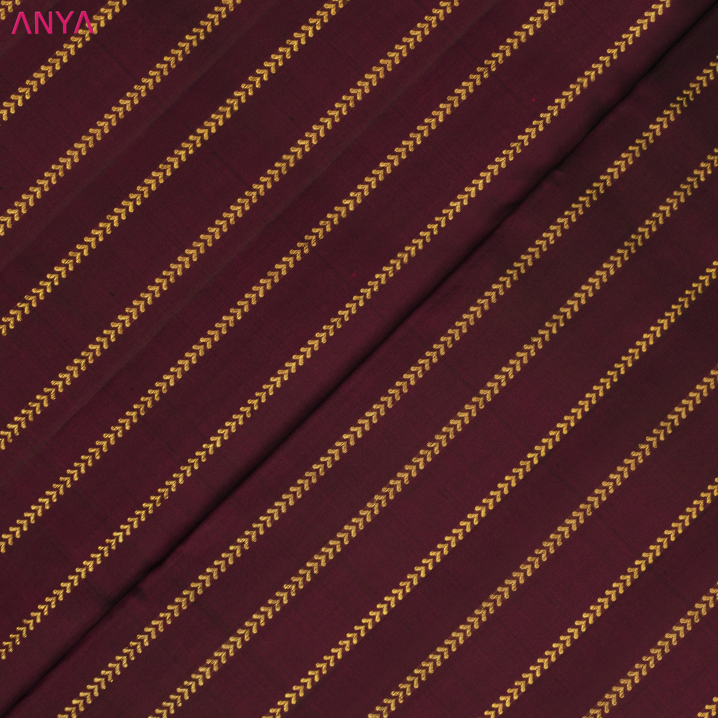 Black Arakku Kanchi Silk Fabric with Kathir Lines Design