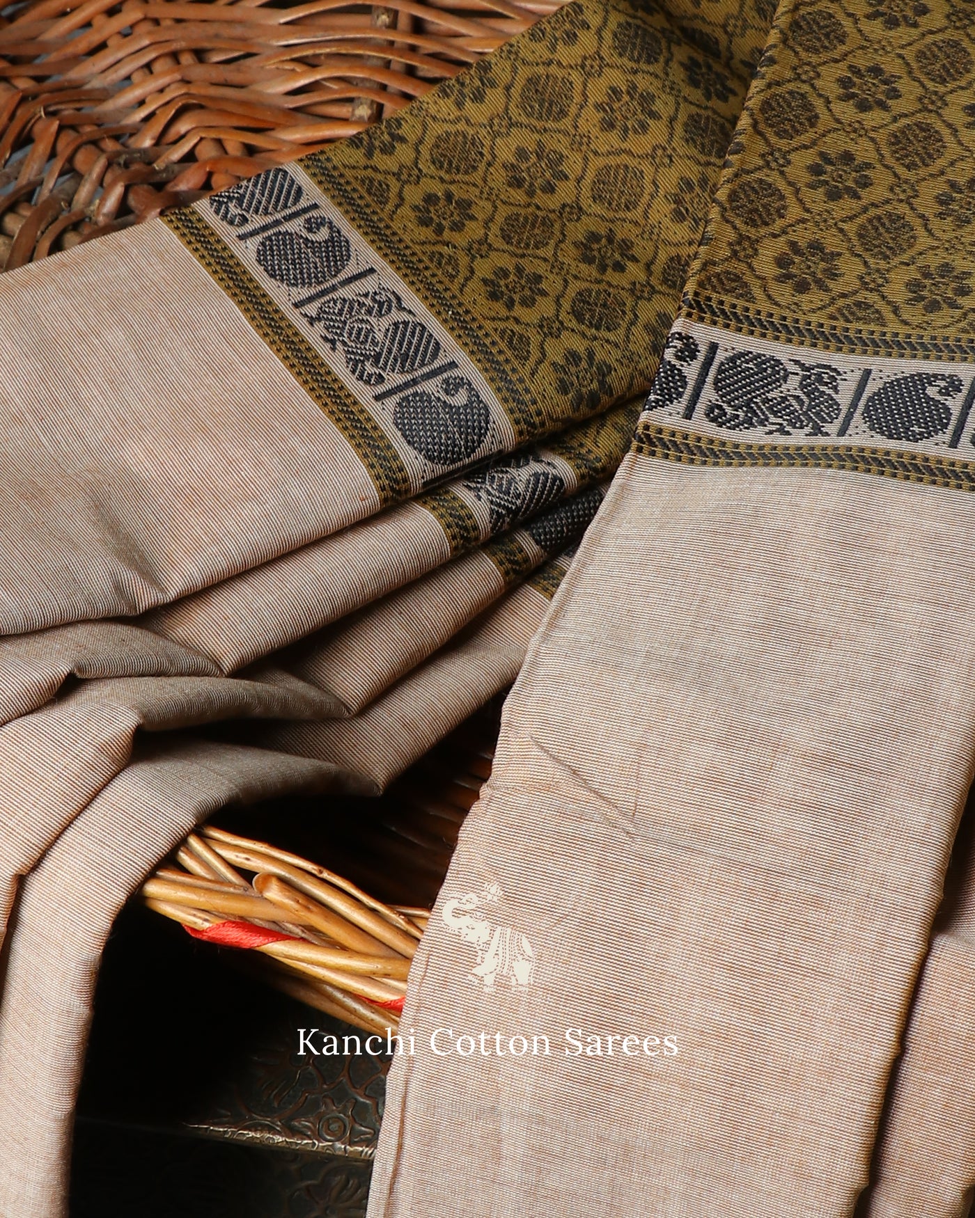 Brown Kanchi Cotton Saree