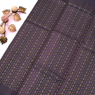 Purple Tussar Silk Saree