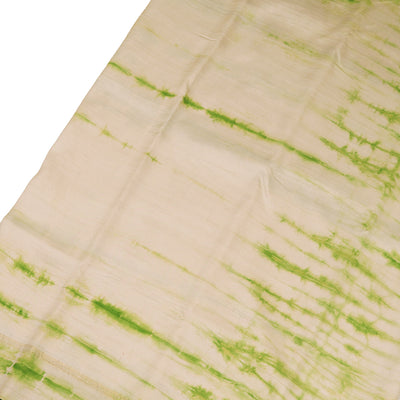 Off White and Samangha Green Printed Kanchi Silk Saree with Shibori Design
