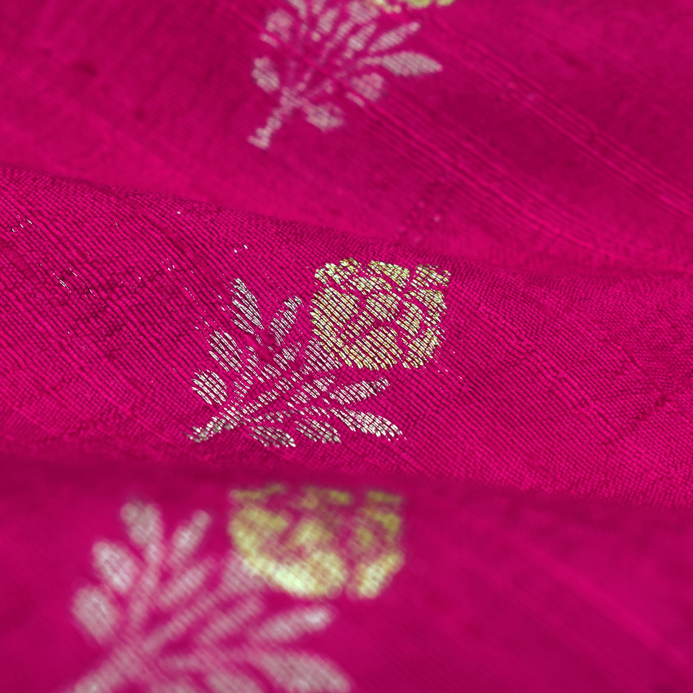 Rani Pink Tussar Raw Silk Fabric
