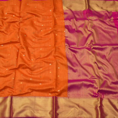 orange-tussar-kanchi-silk-saree-with-pink-blouse