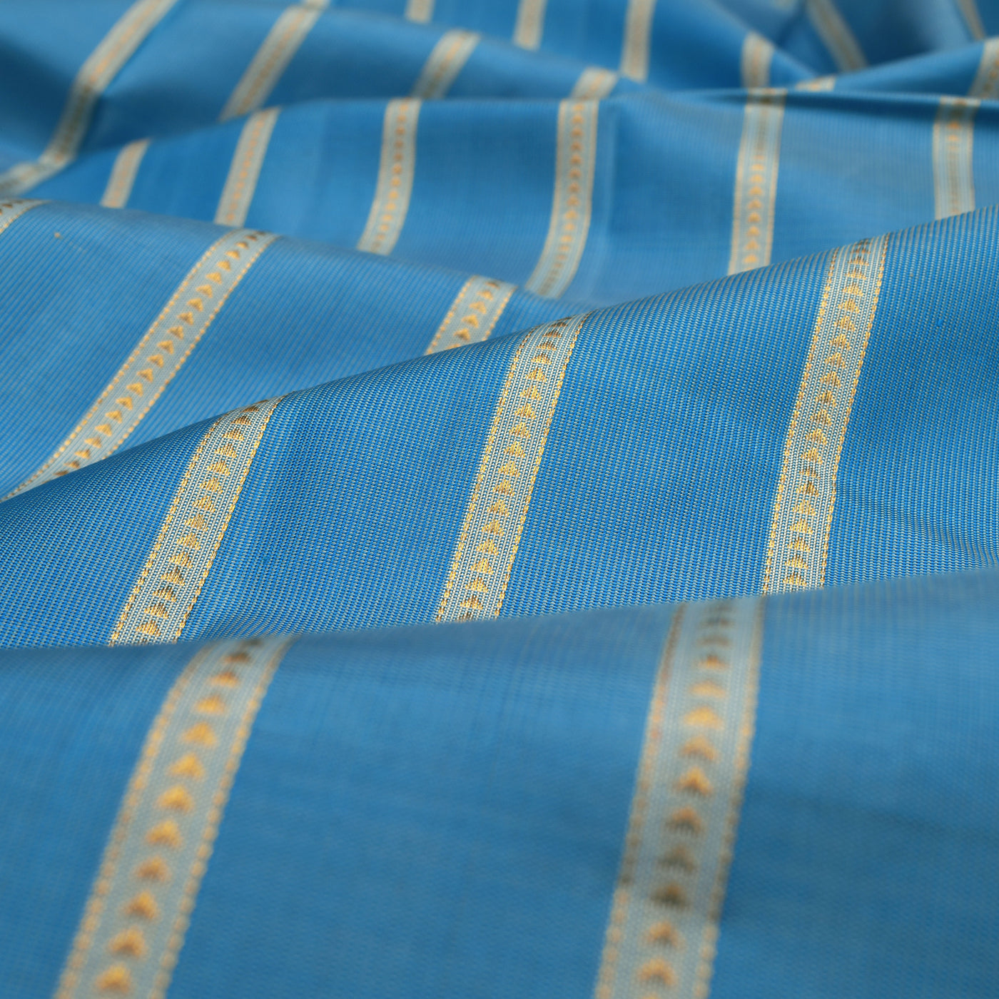 Tussar Anandha Kanchi Silk Fabric with Kathir Lines Design