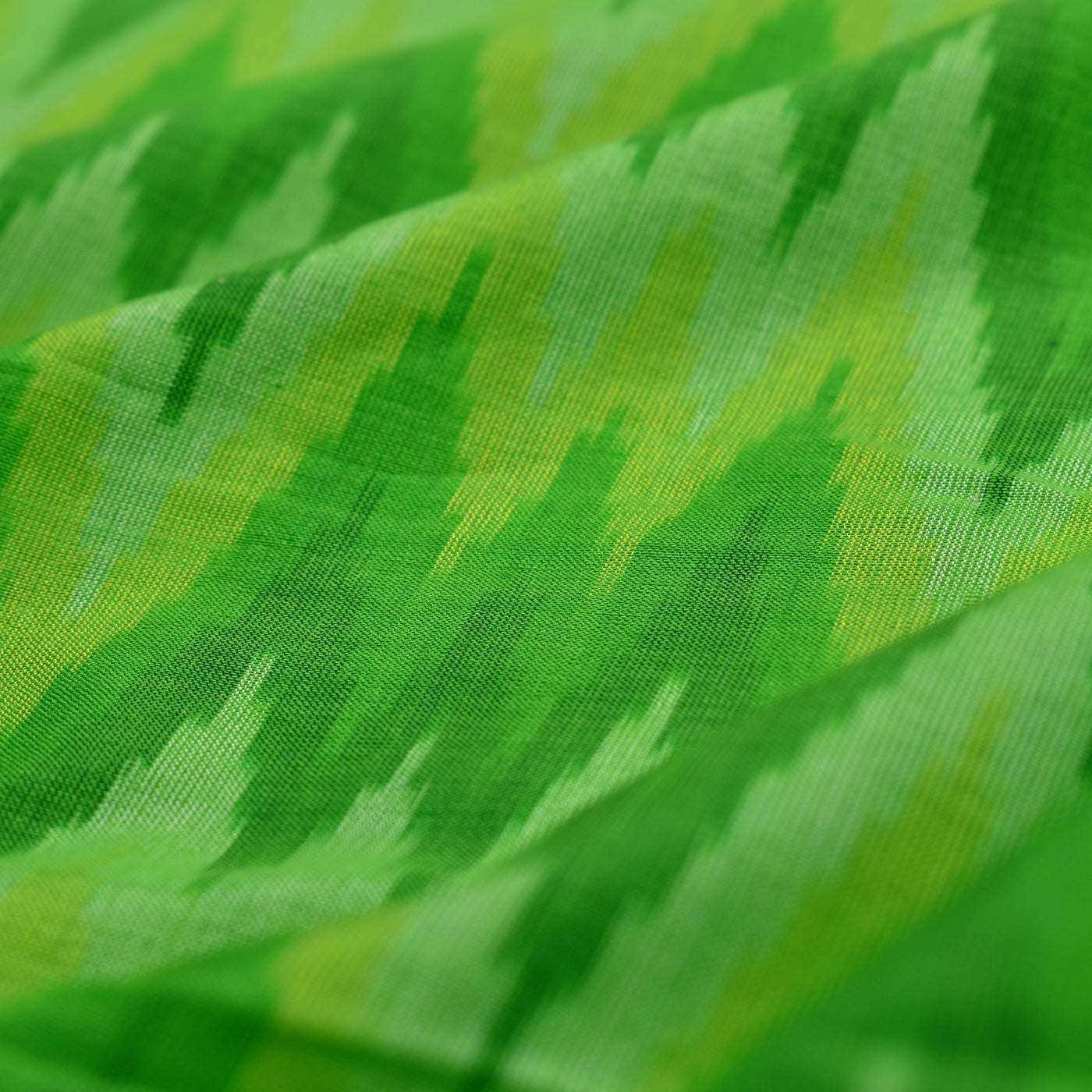 Samaga Green Ikkat Silk Fabric