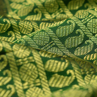 Bottle Green Kanchi Silk Fabric
