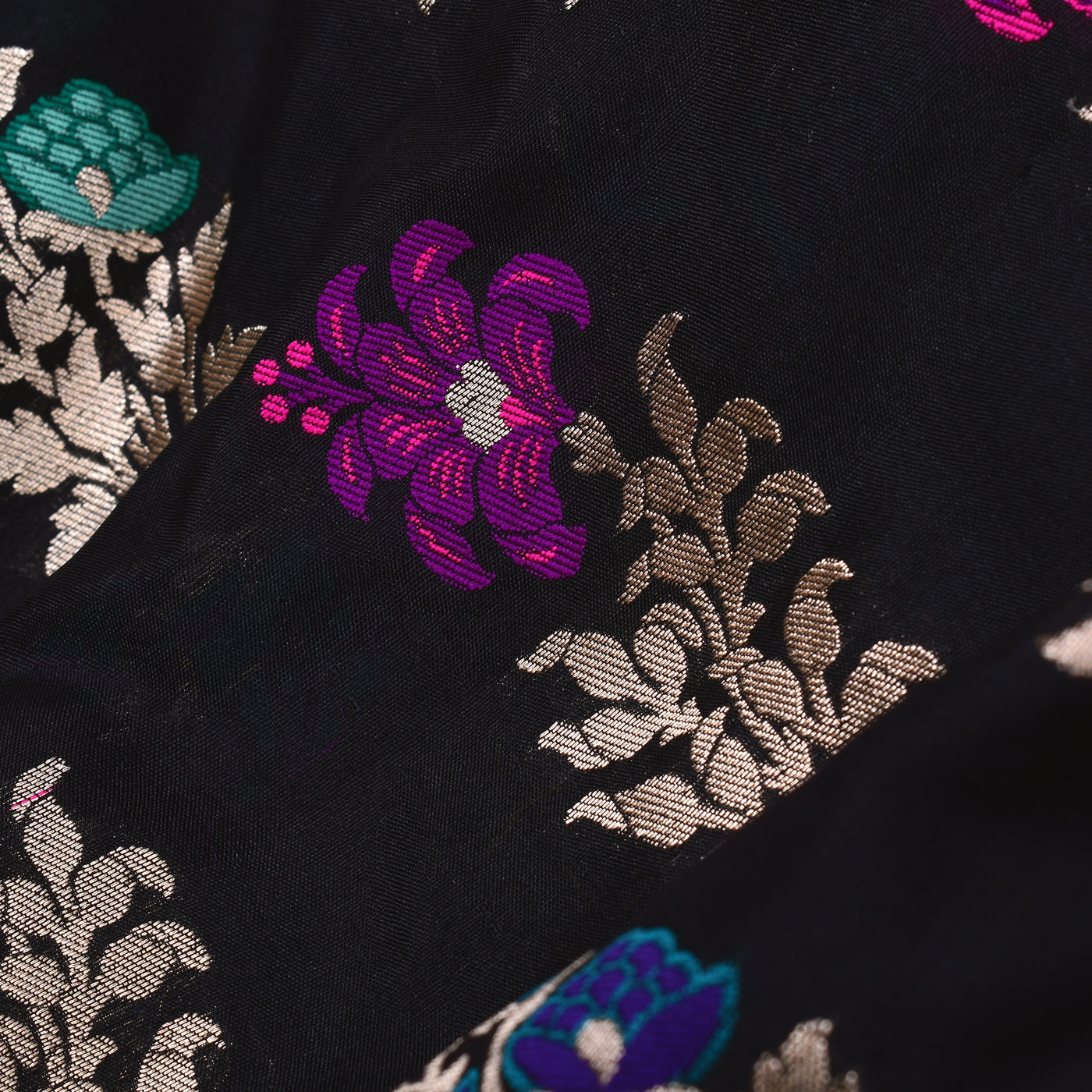 black-banarsi-silk-fabric-with-multi-floral-thread-and-zari-design