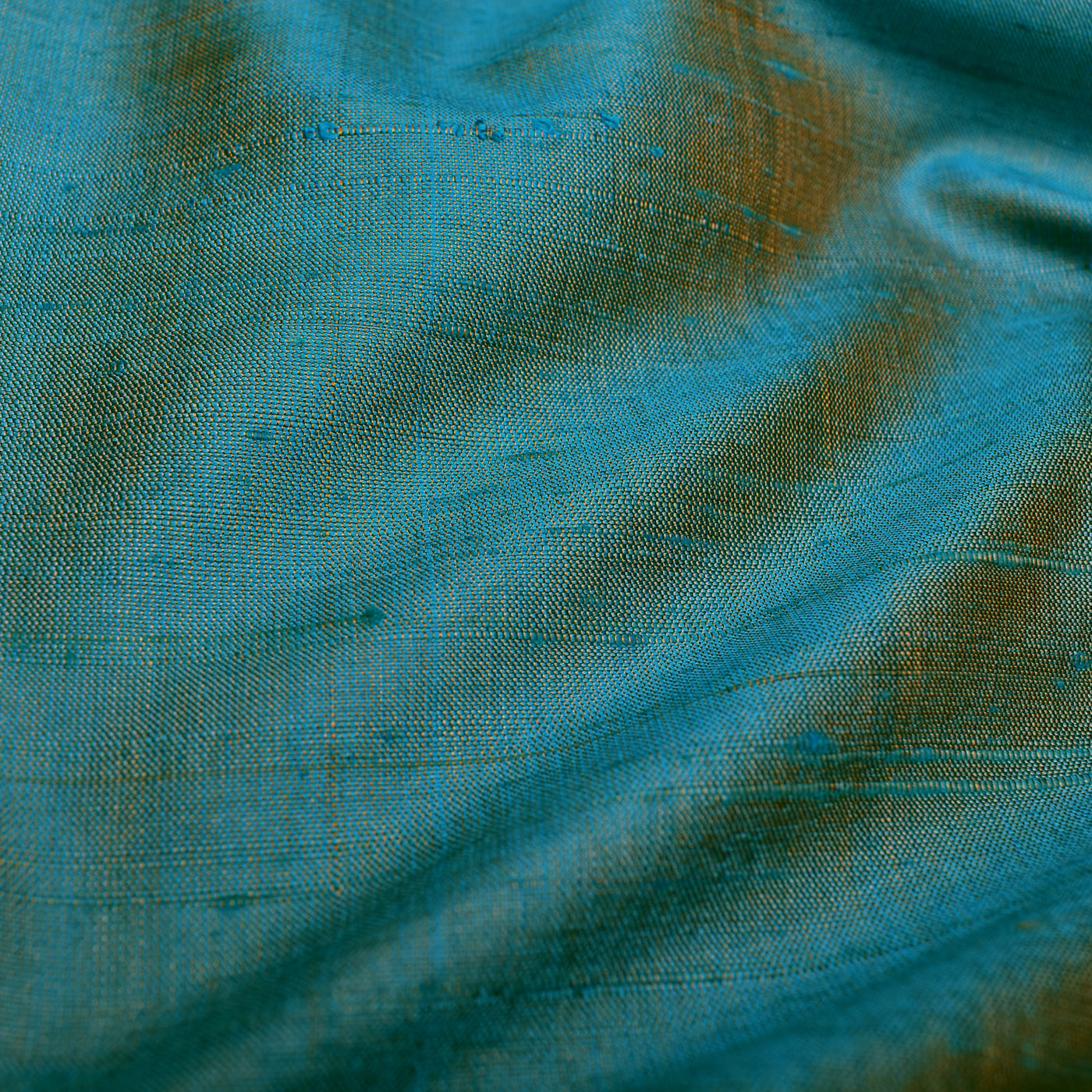 dual-tone-peacock-green-mustard-raw-silk-fabric
